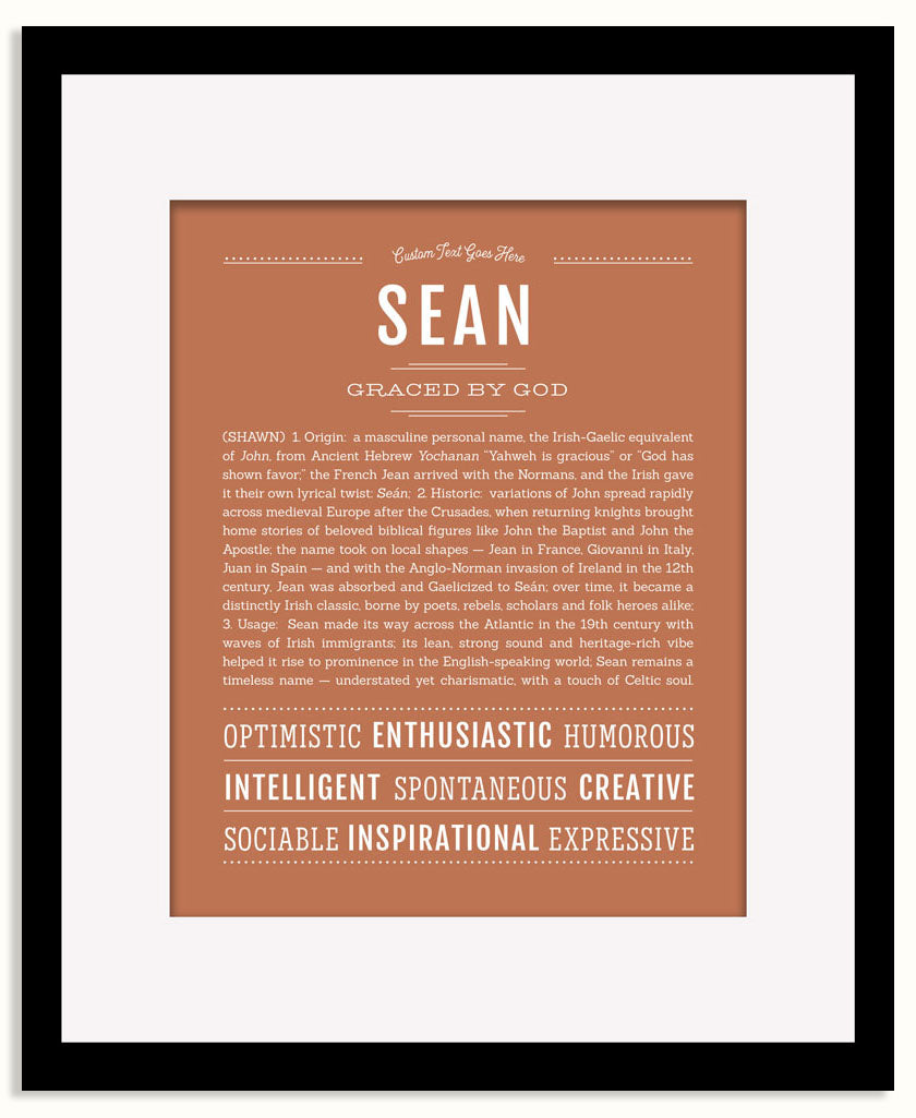 Frame Options | Terra Cotta | Black Frame, Matted
