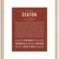 Seaton | Name Art Print