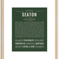 Seaton | Name Art Print