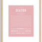 Seaton | Name Art Print