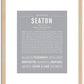 Seaton | Name Art Print