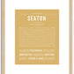 Seaton | Name Art Print