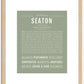 Seaton | Name Art Print