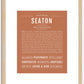 Seaton | Name Art Print