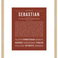Sebastian | Name Art Print