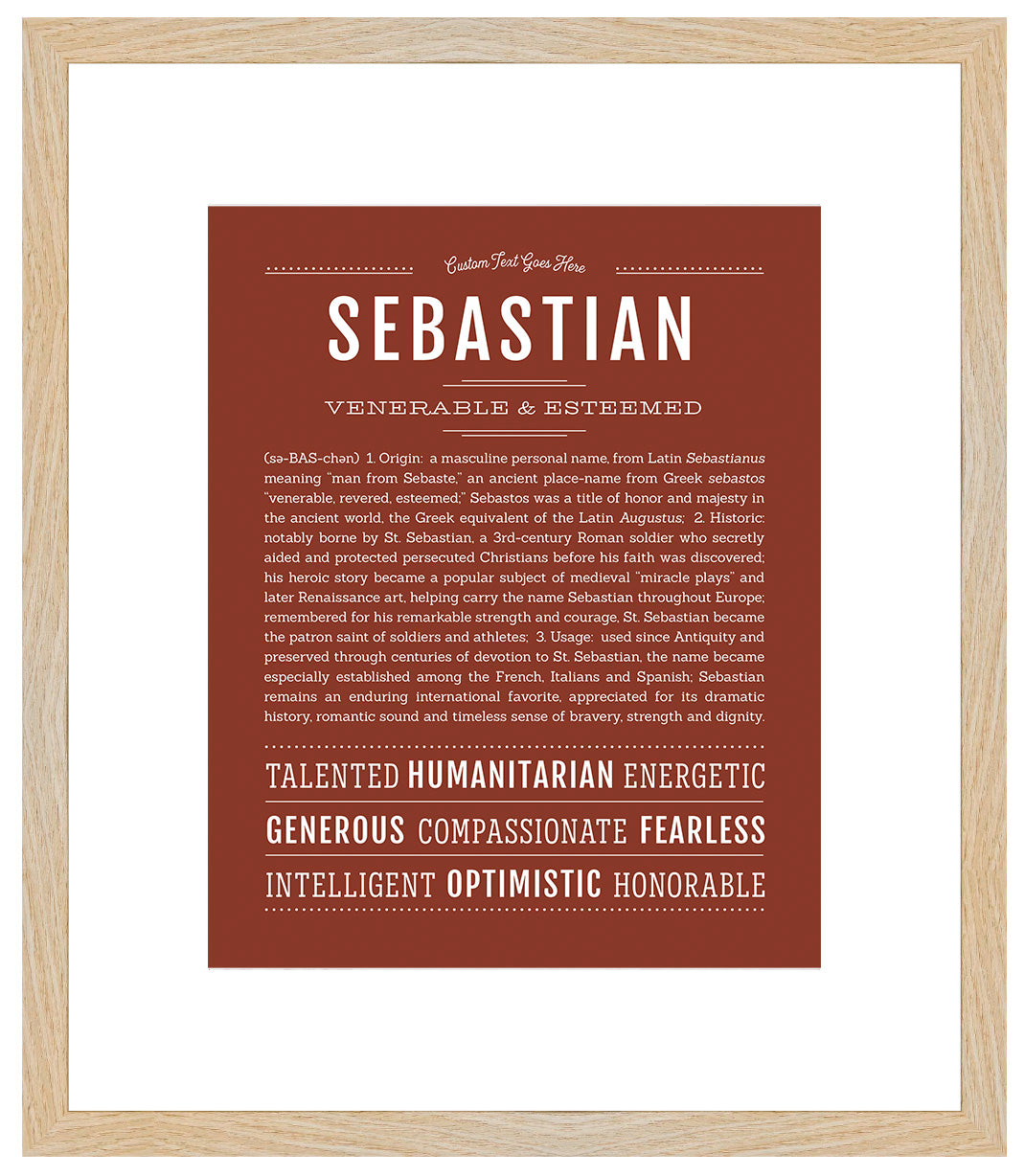 Sebastian | Name Art Print