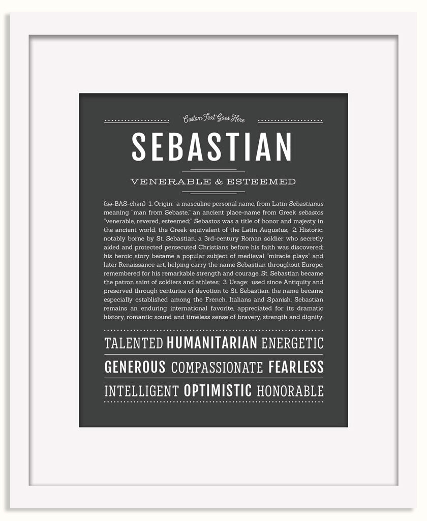 Frame Options | Charcoal Gray | Black Frame, Matted