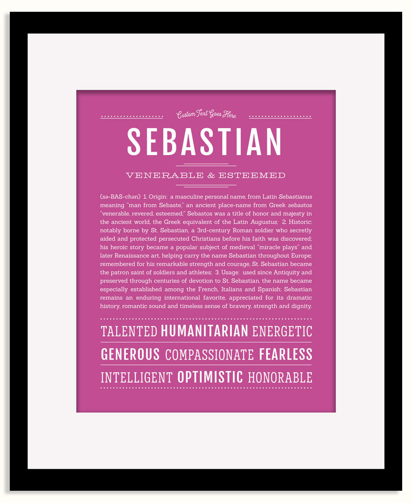 Frame Options | Dark Pink | Maple Frame, Matted