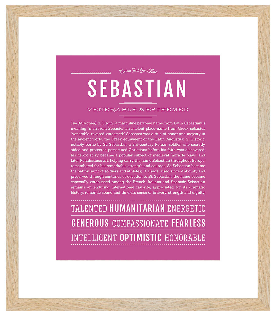 Sebastian | Name Art Print