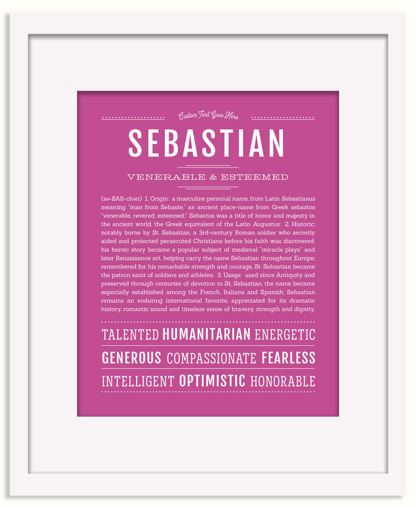 Frame Options | Dark Pink | Black Frame, Matted