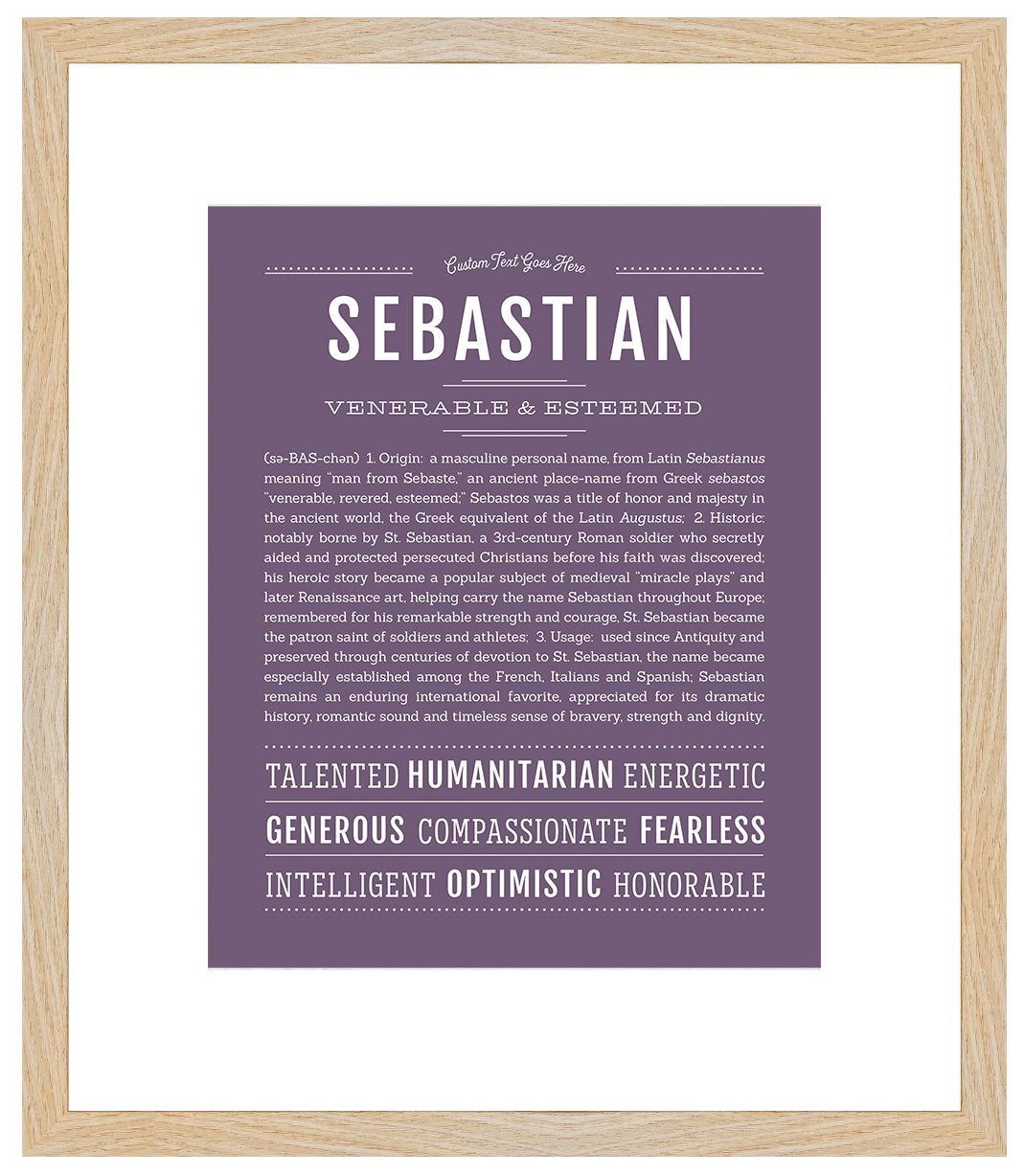 Sebastian | Name Art Print