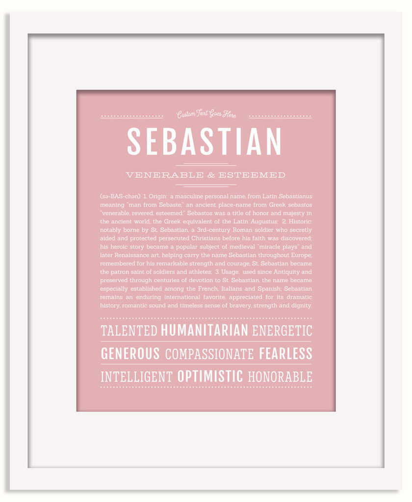 Frame Options | Dusty Rose | Black Frame, Matted