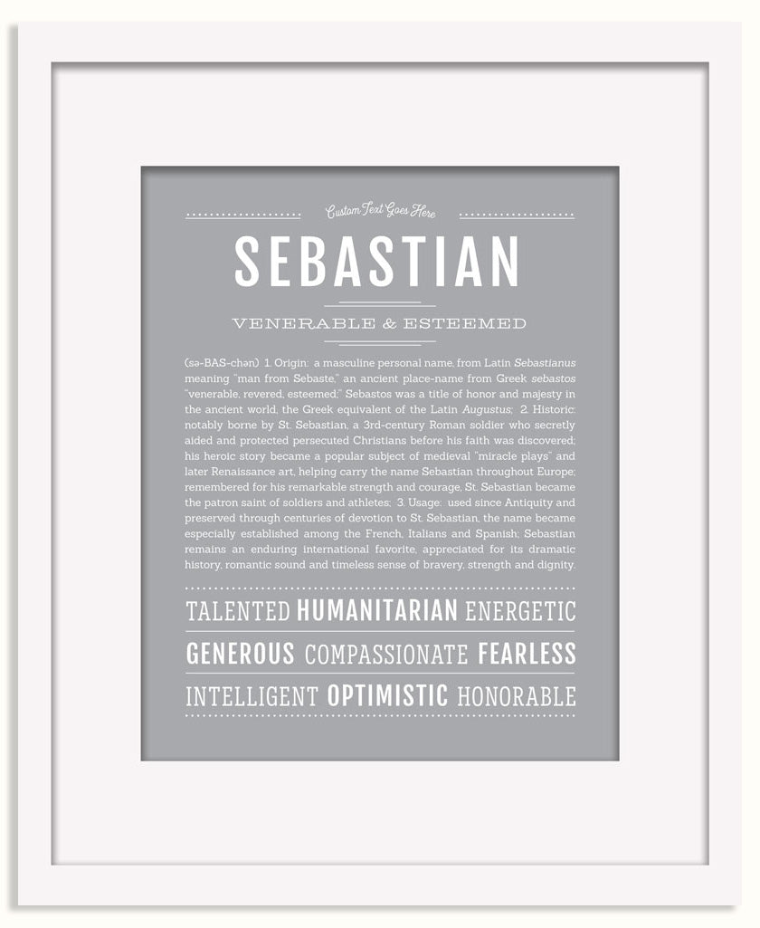 Frame Options | Light Gray | Black Frame, Matted