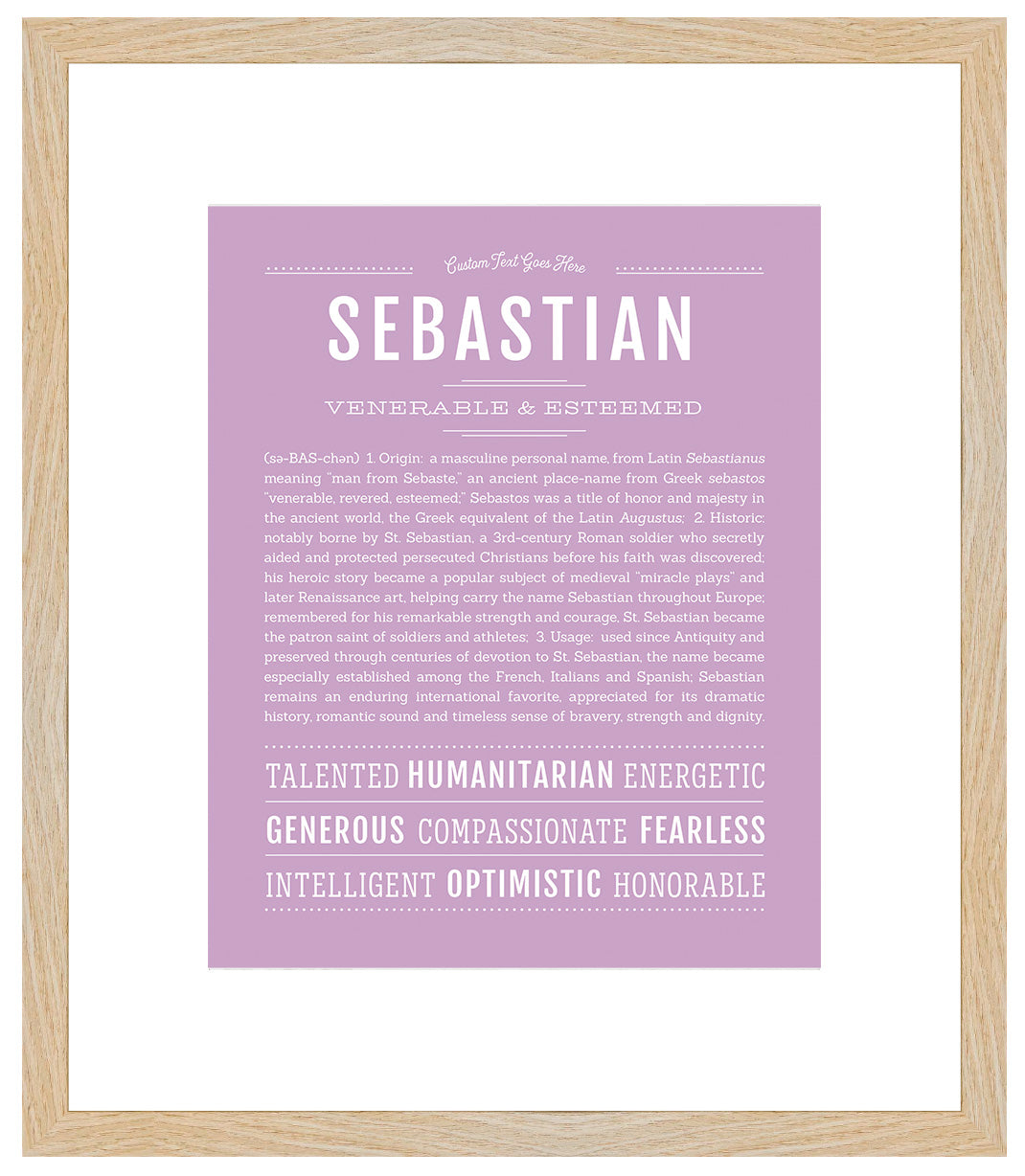 Sebastian | Name Art Print