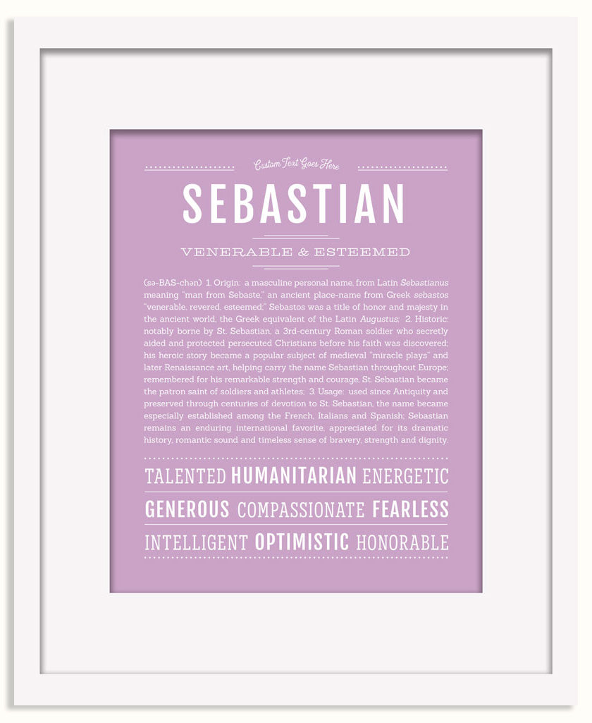Frame Options | Lilac | Black Frame, Matted