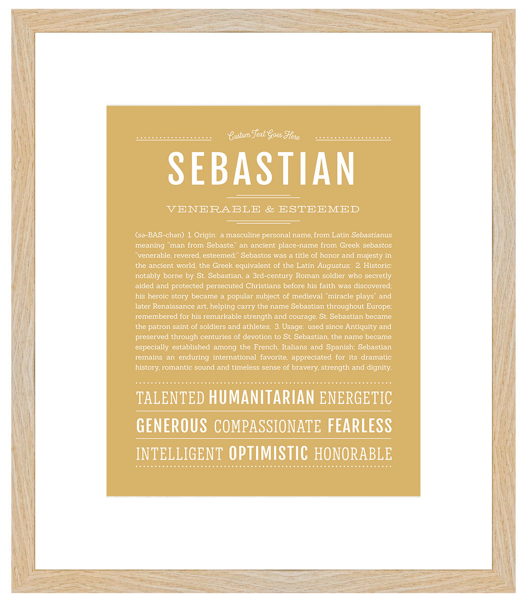 Sebastian | Name Art Print