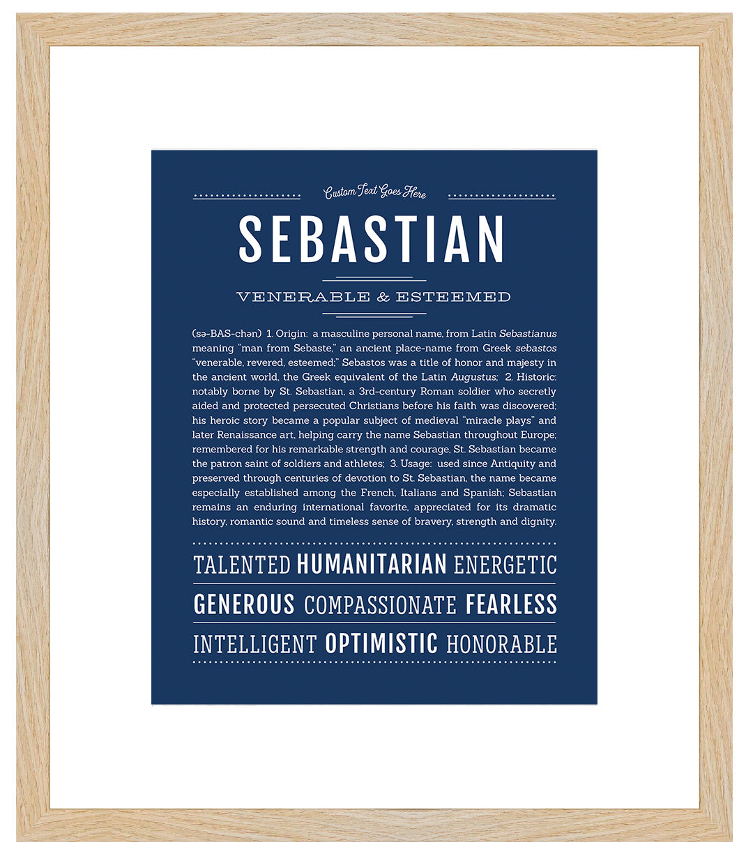 Sebastian | Name Art Print