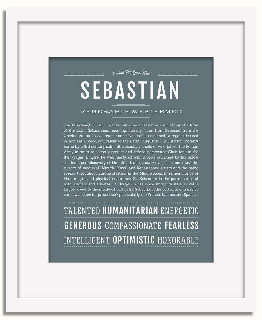 Sebastian Personalized Name Meaning Art Prints – Name Stories