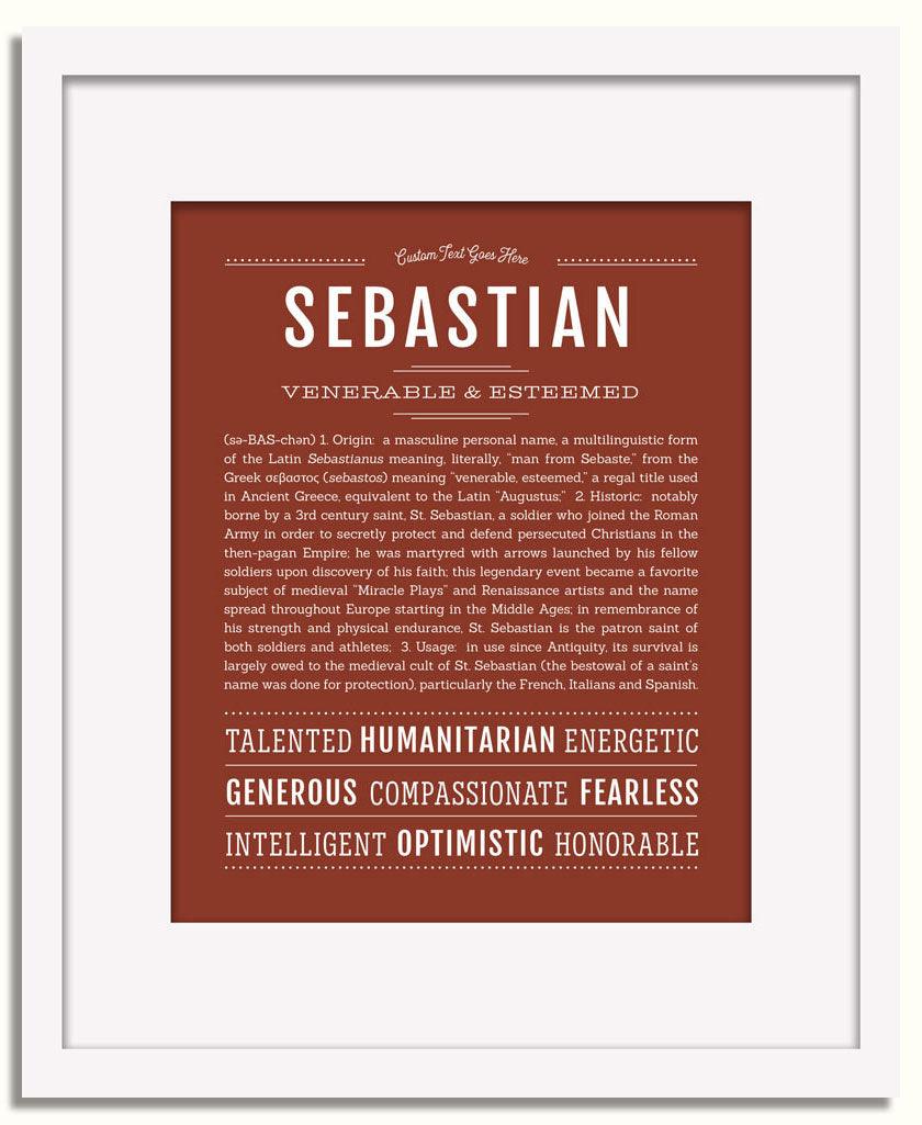 SALE!!! タペストリー 『please give me a name』 Sebastian Personalized Name Meaning Art Prints – Name Stories