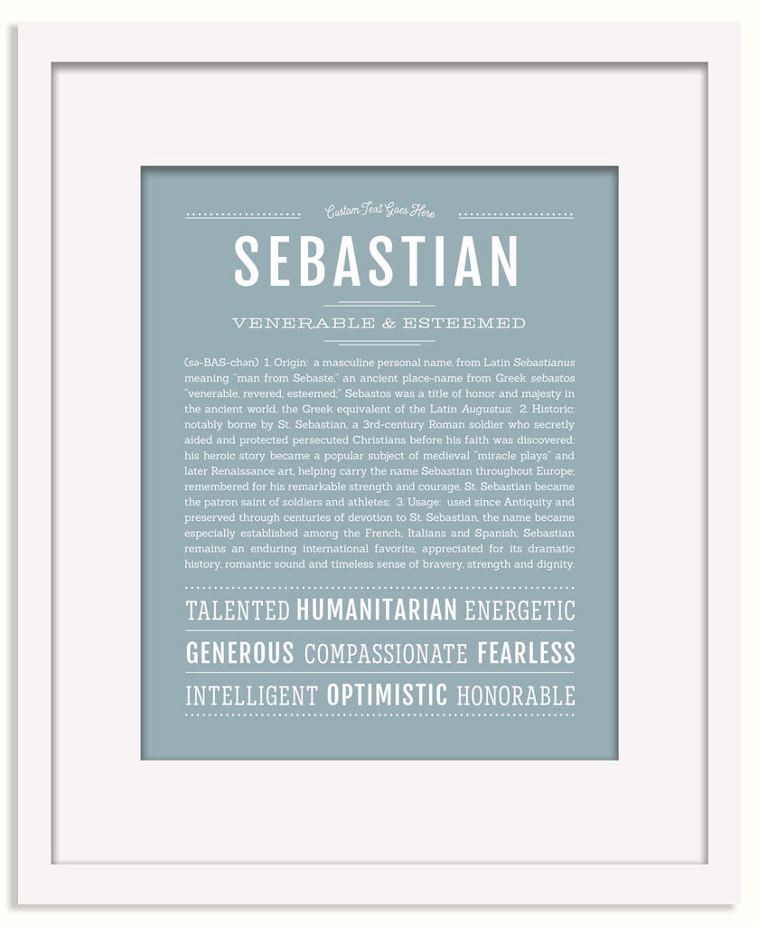 Frame Options | Powder Blue | Black Frame, Matted