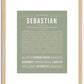 Sebastian | Name Art Print