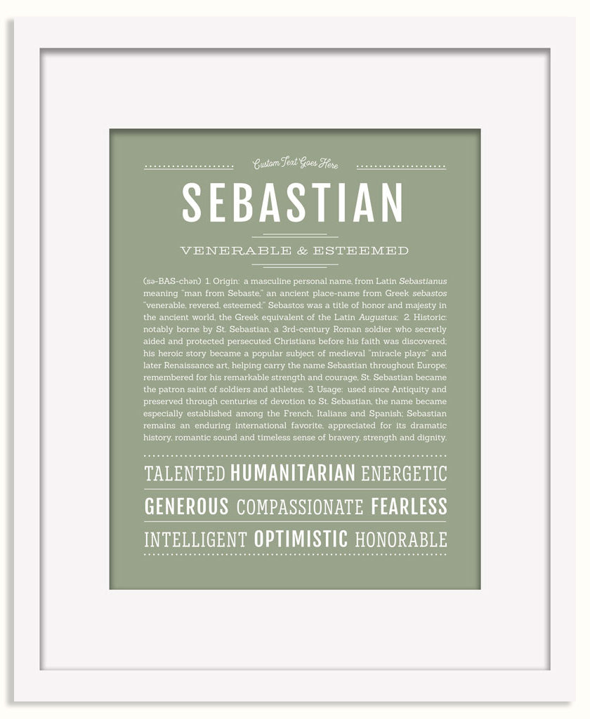 Frame Options | Sage | Black Frame, Matted