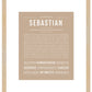 Sebastian | Name Art Print
