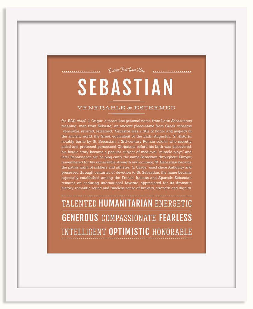 Frame Options | Terra Cotta | Black Frame, Matted
