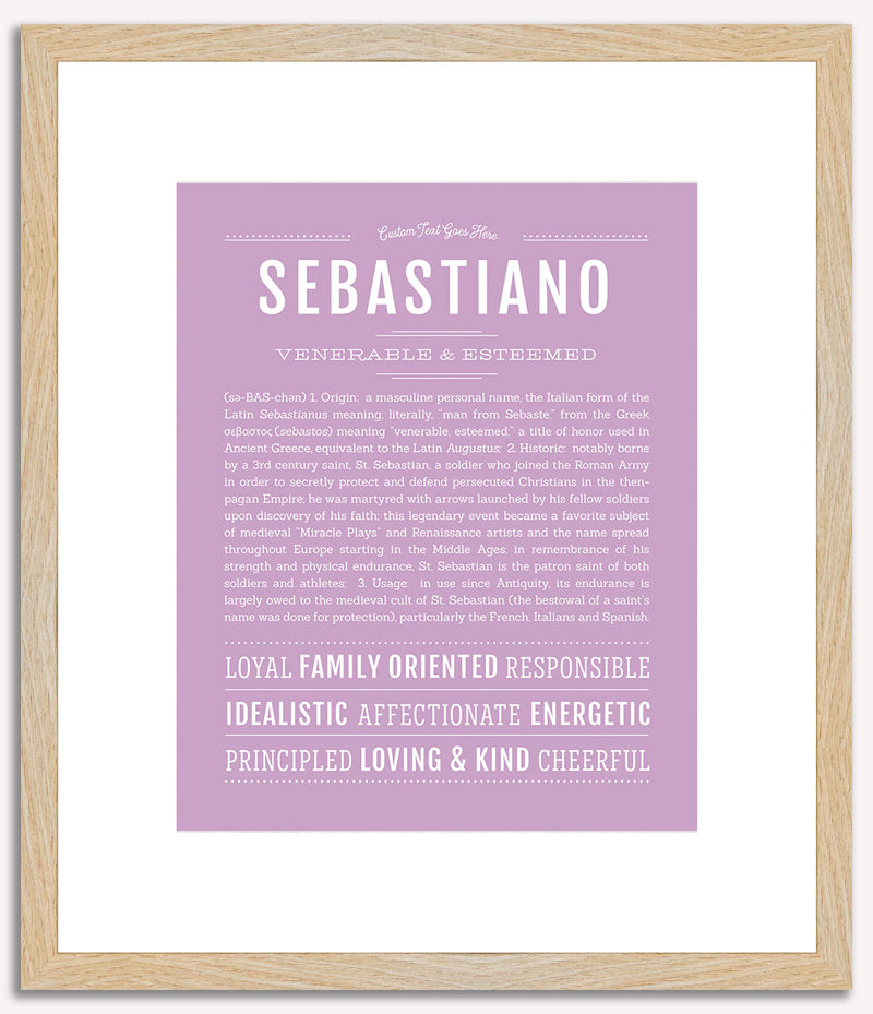 Sebastiano | Name Art Print