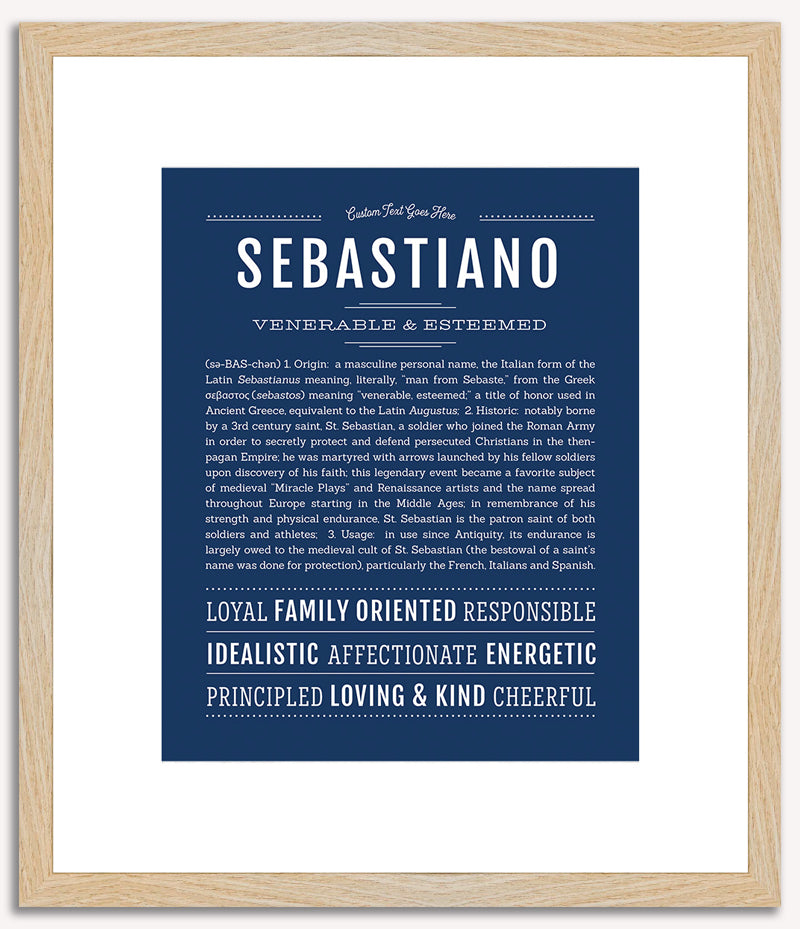 Sebastiano | Name Art Print