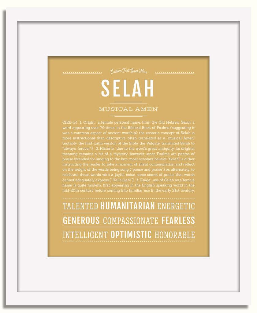 Frame Options | Matte Gold | White Frame, Matted