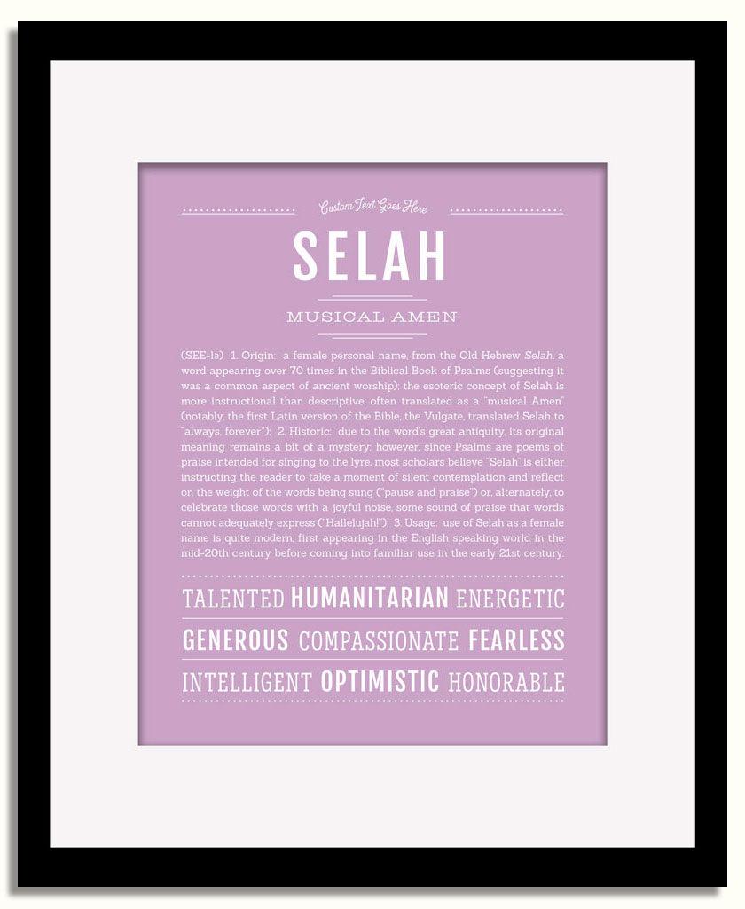 Frame Options | Lilac | Black Frame, Matted