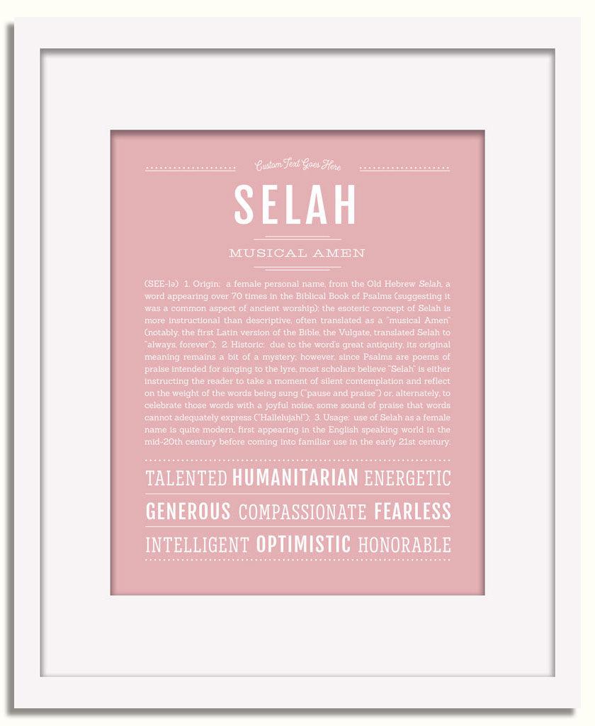 Frame Options | Dusty Rose | White Frame, Matted