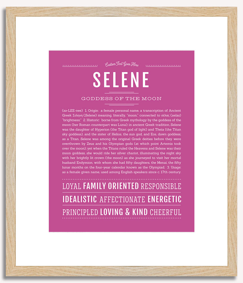 Selene | Name Art Print