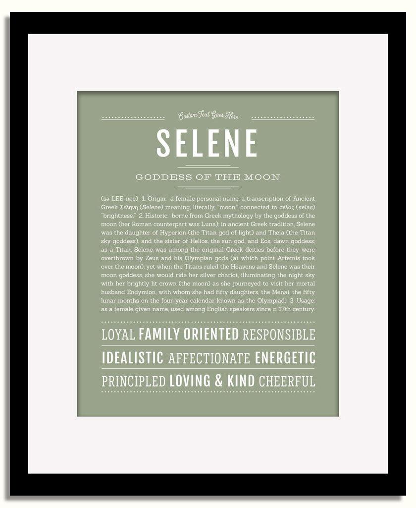 Frame Options | Sage | Black Frame, Matted