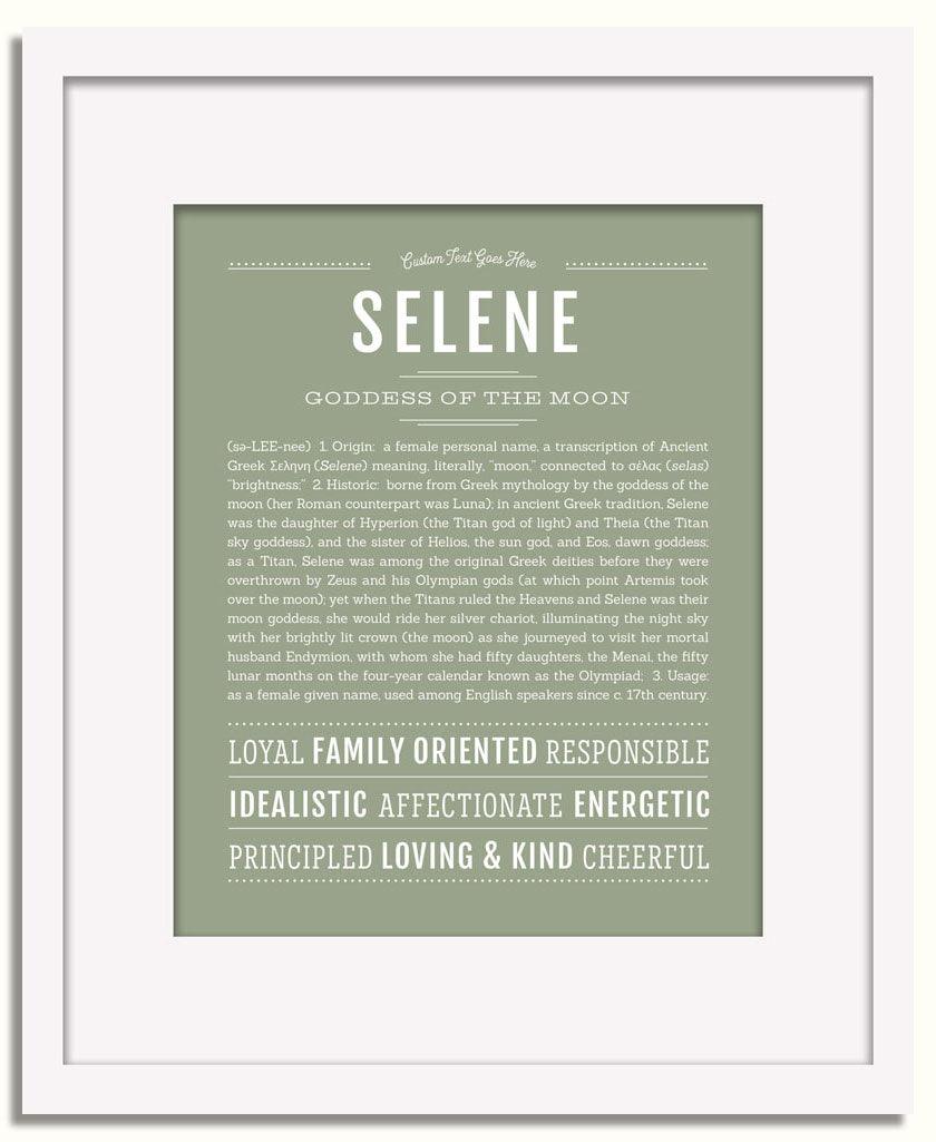 Frame Options | Sage | White Frame, Matted