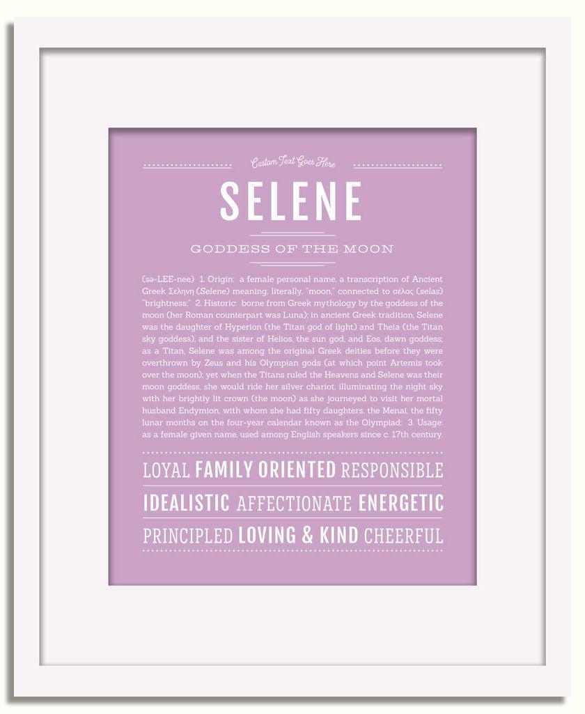 Frame Options | Lilac | White Frame, Matted