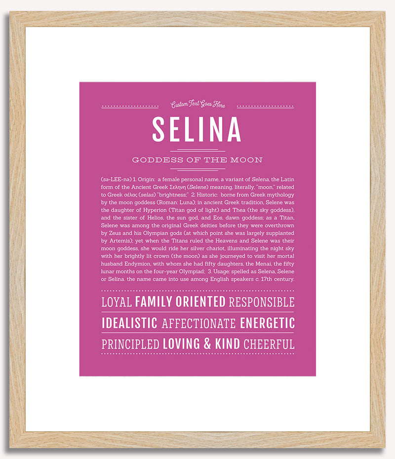 Selina | Name Art Print