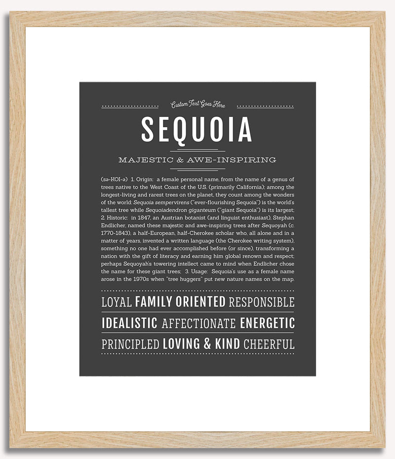 Sequoia (female) | Name Art Print