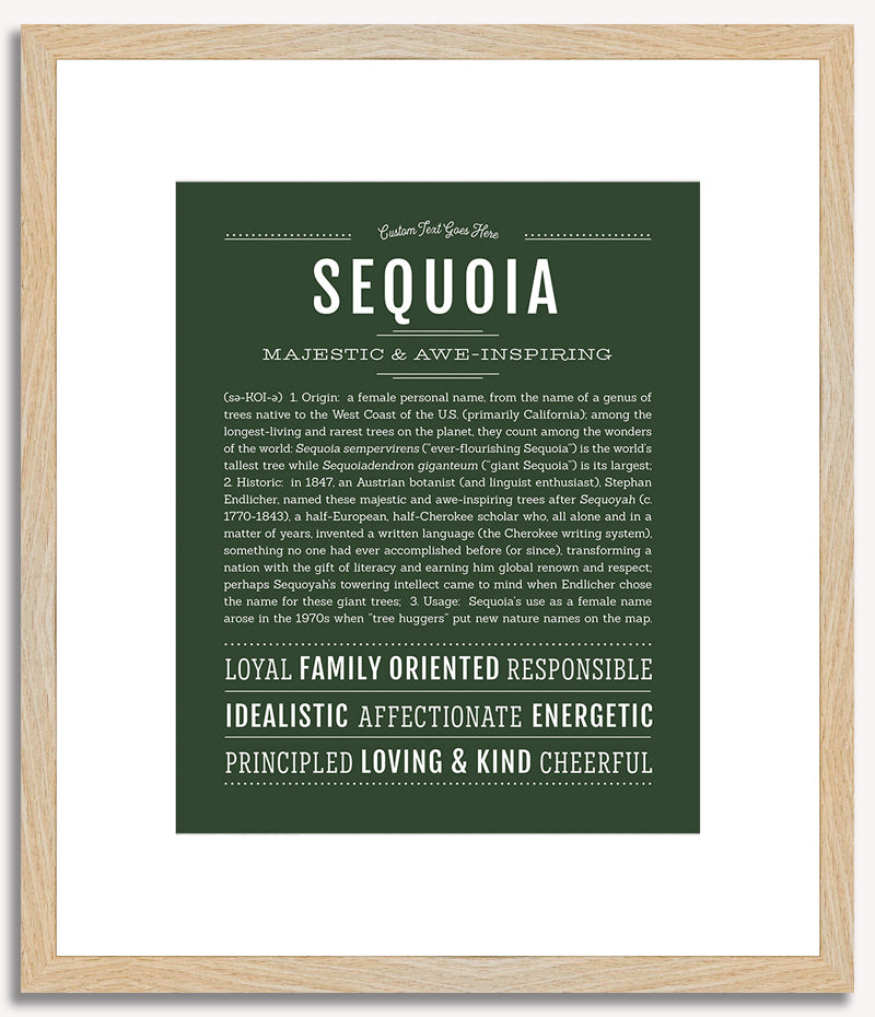 Sequoia (female) | Name Art Print