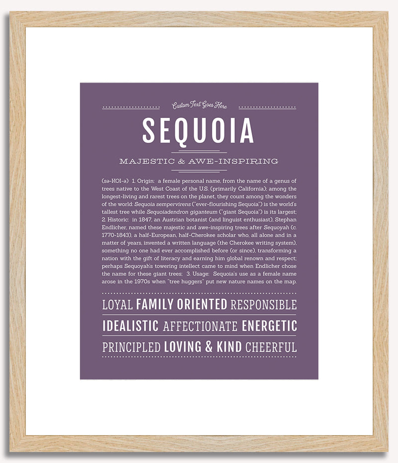 Sequoia (male) | Name Art Print