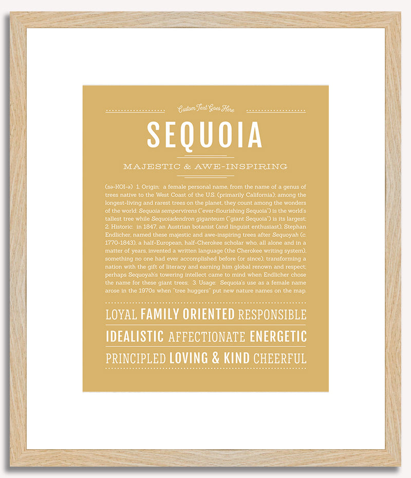 Sequoia (female) | Name Art Print