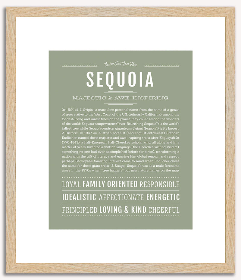 Sequoia (male) | Name Art Print