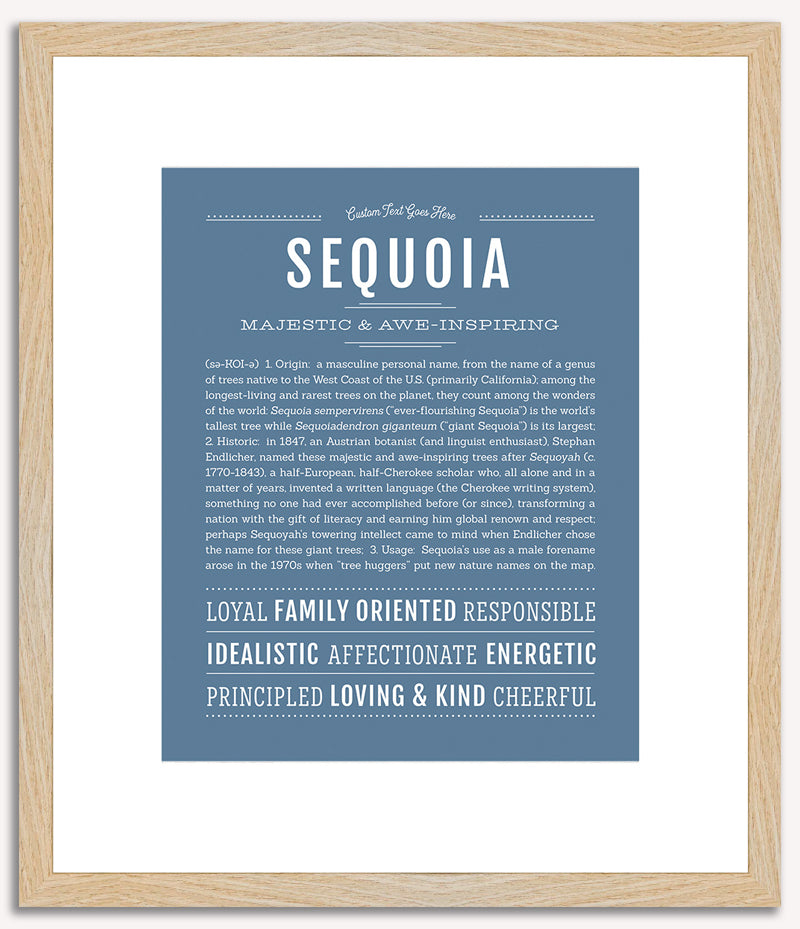 Sequoia (male) | Name Art Print