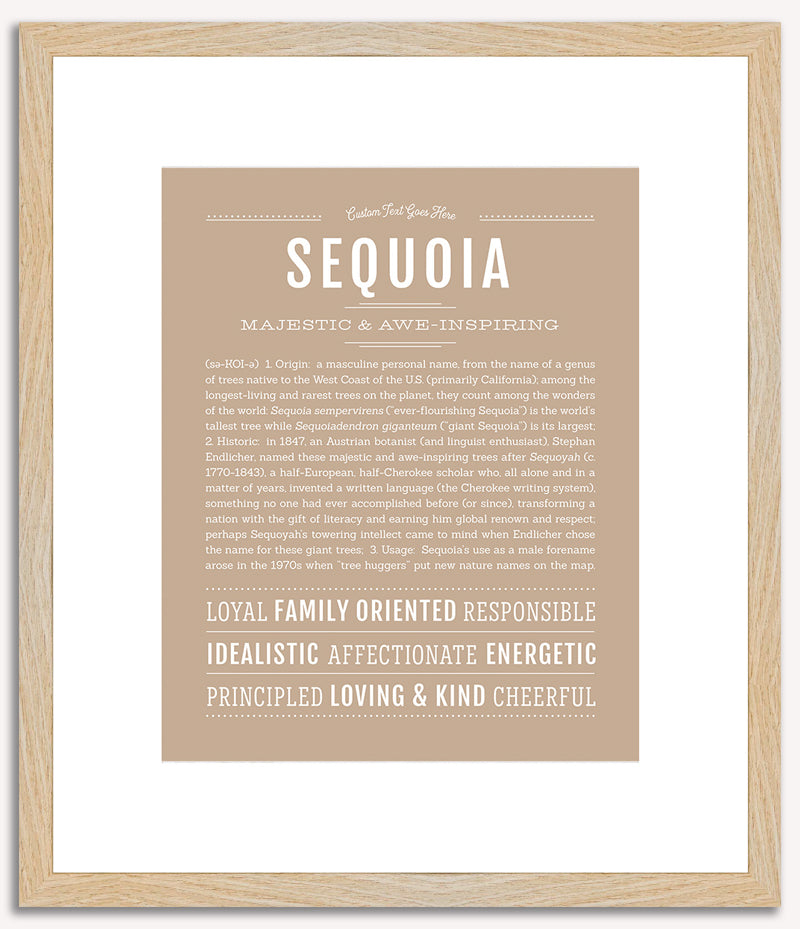 Sequoia (male) | Name Art Print