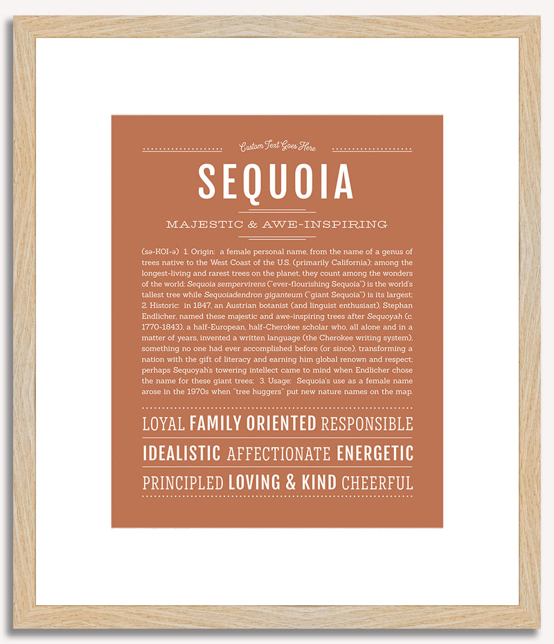 Sequoia (male) | Name Art Print