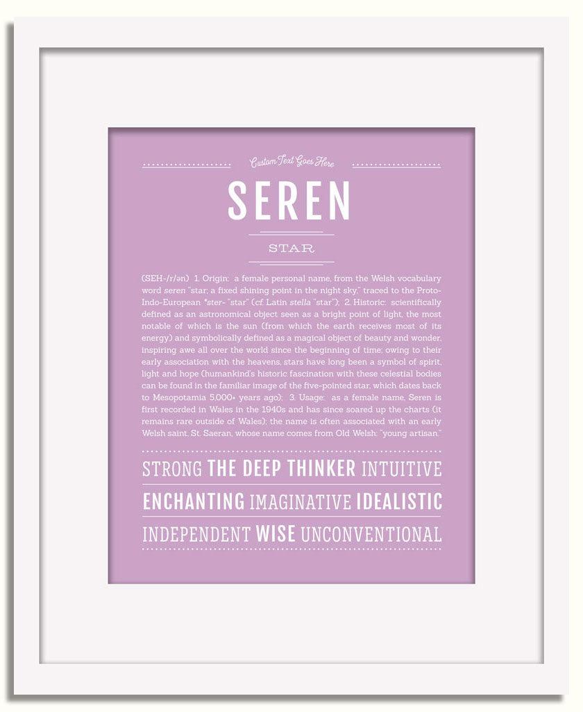 Frame Options | Lilac | White Frame, Matted