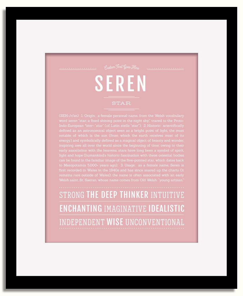 Frame Options | Dusty Rose | Black Frame, Matted