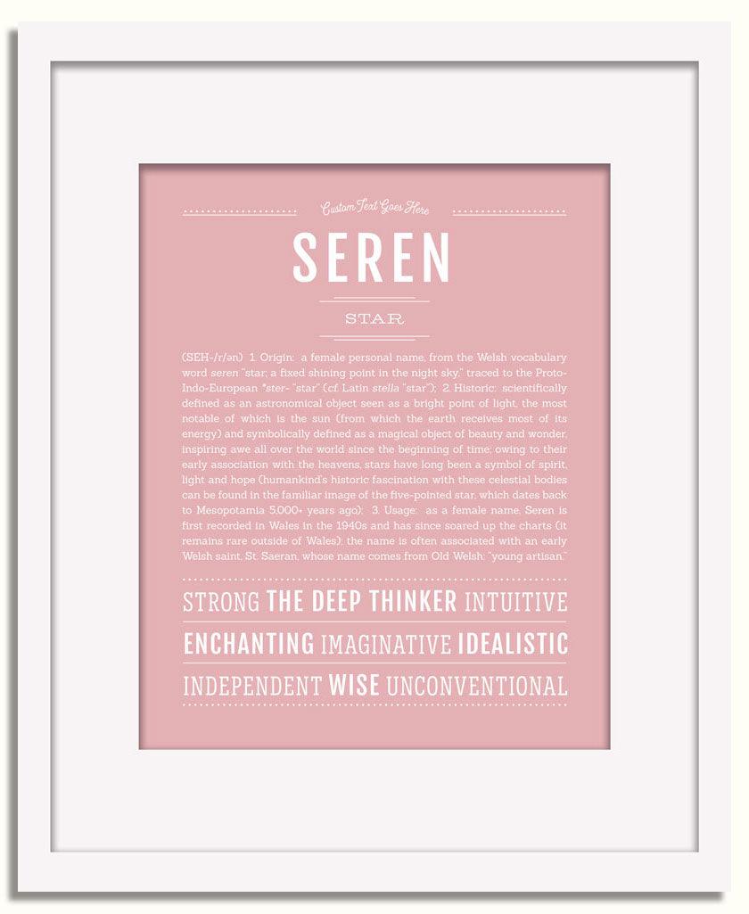 Frame Options | Dusty Rose | White Frame, Matted