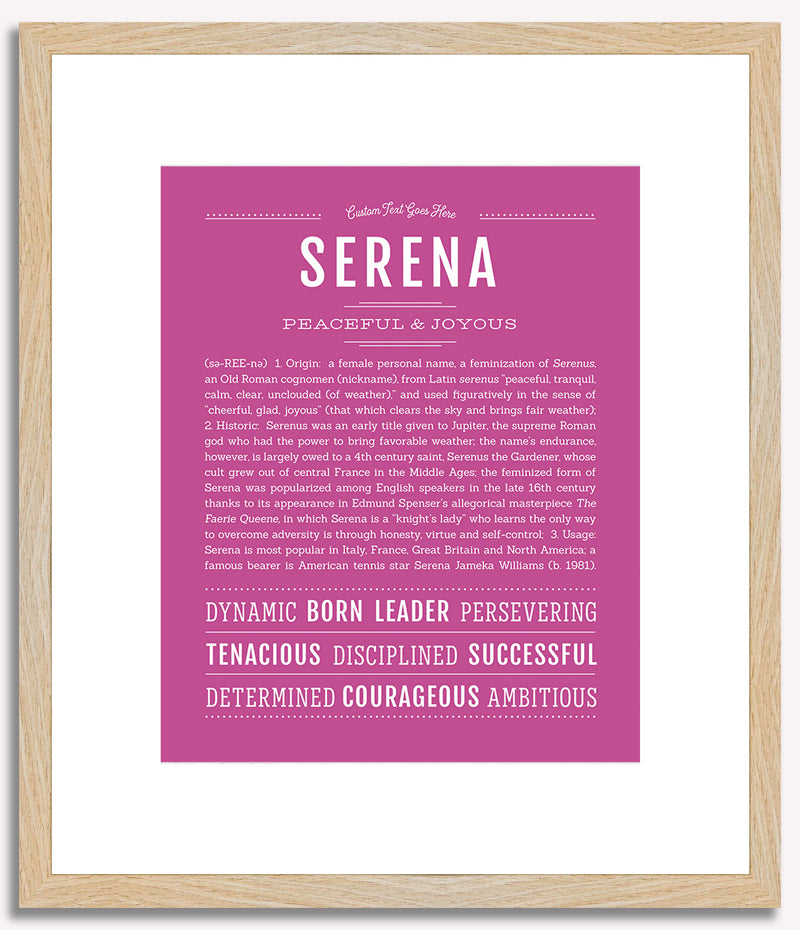 Serena | Name Art Print